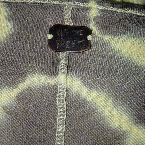 We The Free By Free People Top Size S Yellow/Charcoal - Picture 4 of 8